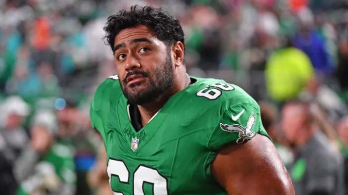 Jordan Mailata is an offensive tackle for the Philadelphia Eagles.